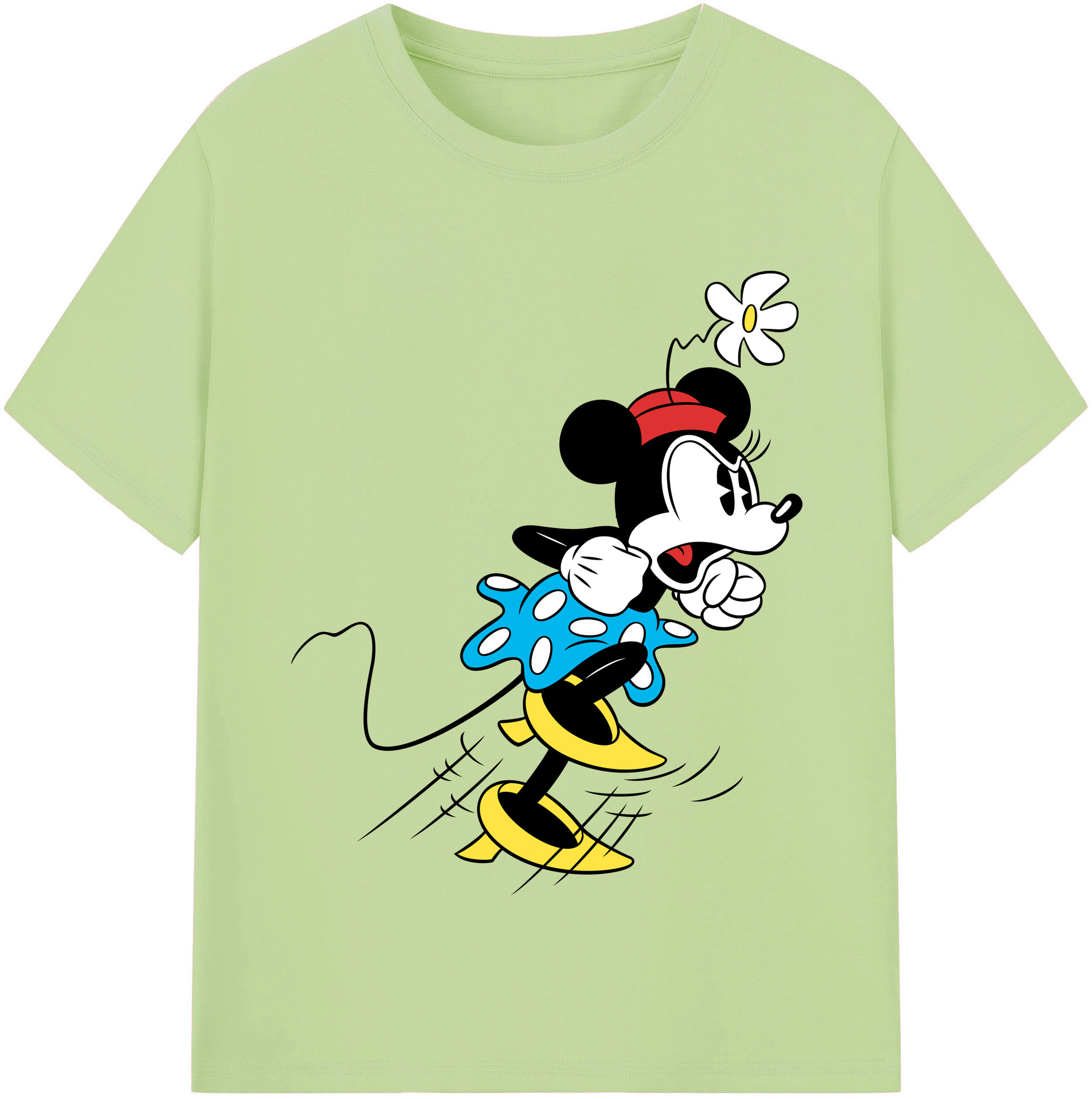 （画像用） ミッキーマウス Mickey Mouse 綿100％半袖Tシャツ（フロントプリント）